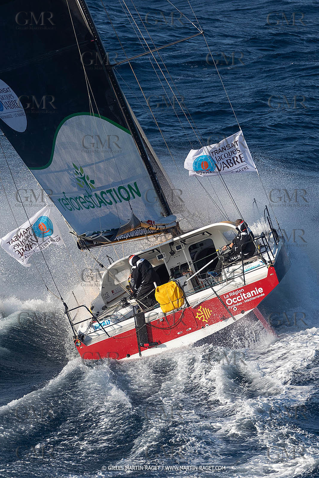 27 08 2021, Marseille (FRA), Transat Jacques Vabre 2021, Class 40, HBF-Reforest'Action (Kito de Pavant, Gwen Gbick)