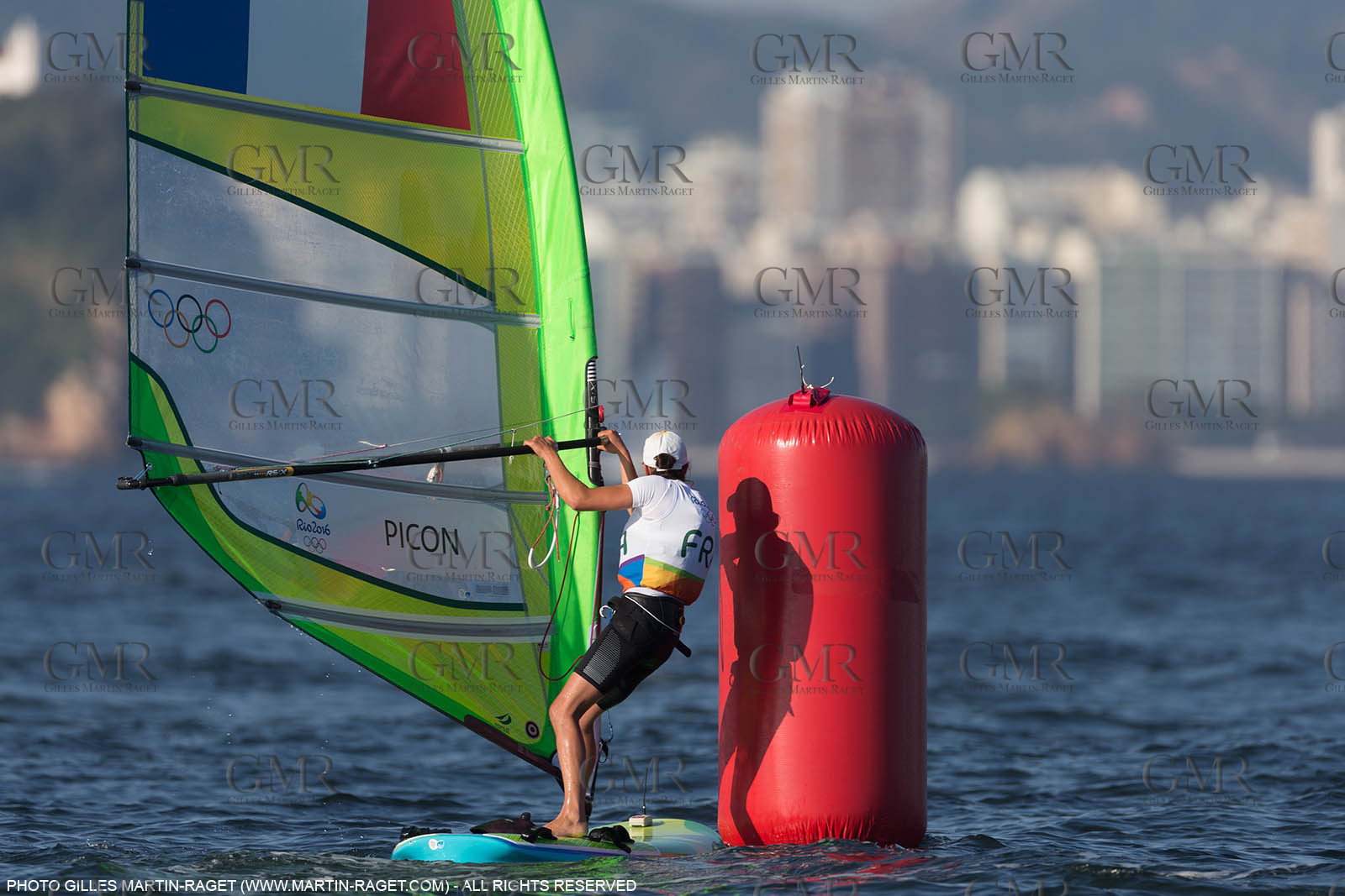 14 08 2016, Rio de Janeiro (BRA), 2016 Olympic Games, Sailing, RSX Women medal race, Charline Picon (FRA), gold medalist