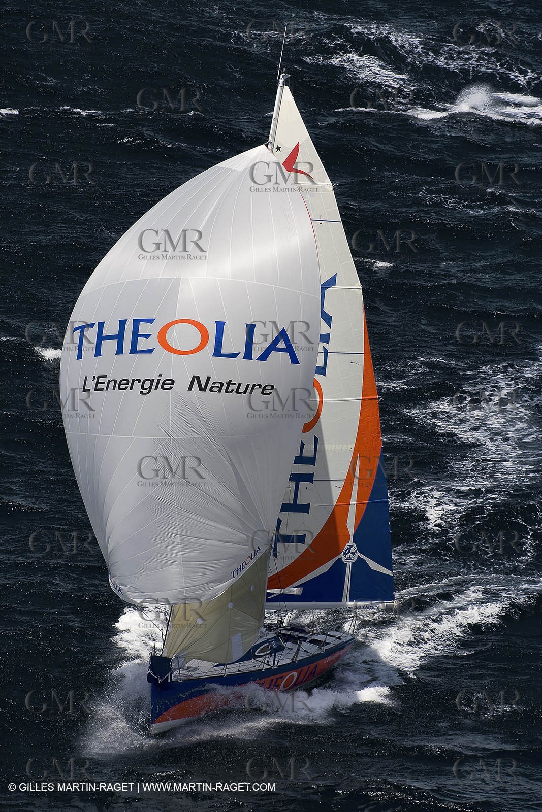 06-26-2007 - FIGARO II - THEOLIA - Skipper : Robert Nagy - Training off Marseille (south France) with strong wind conditions