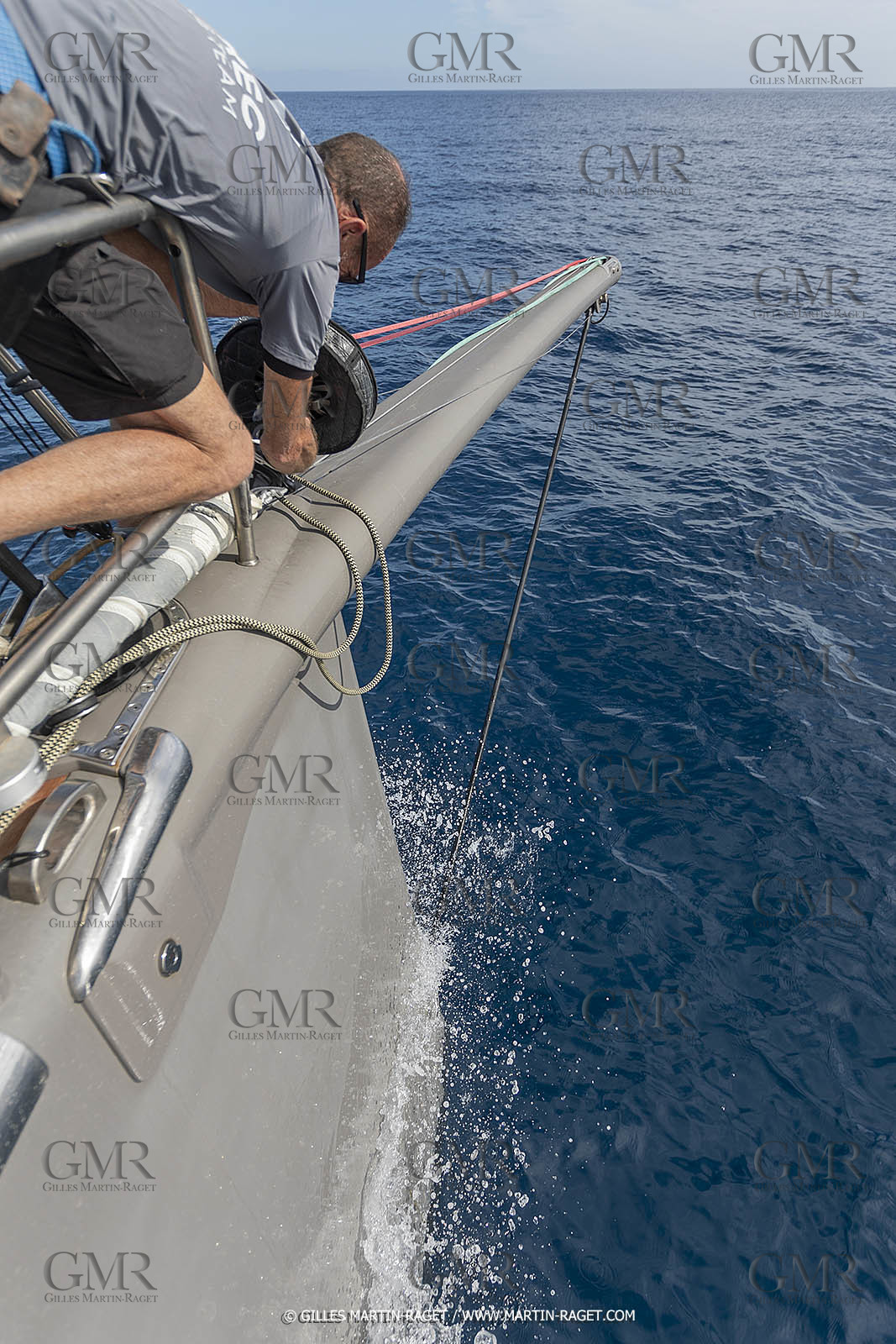 03 10 2022, Saint-Tropez (FRA,83), Voiles de Saint-Tropez 2022,  entraînement des maxis, A bord de Sipirit of Malouen X