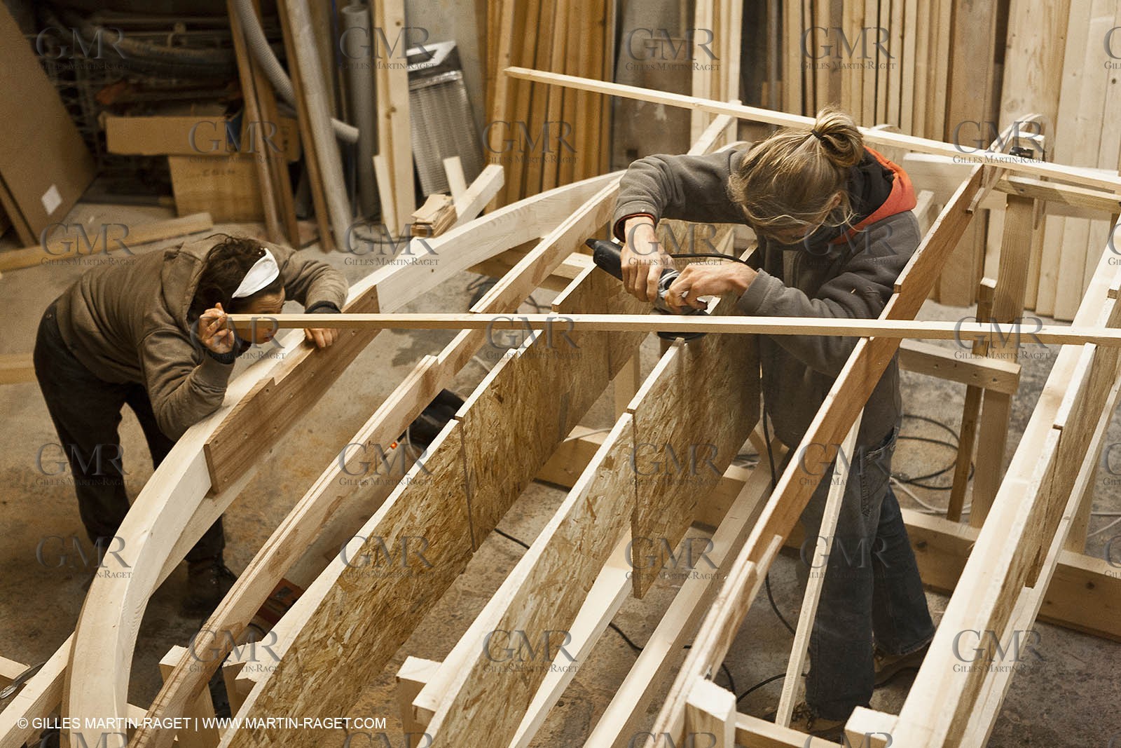 18 01 2012 - Marseille (FRA,13) - Alcyon construction at Carènes boat yard