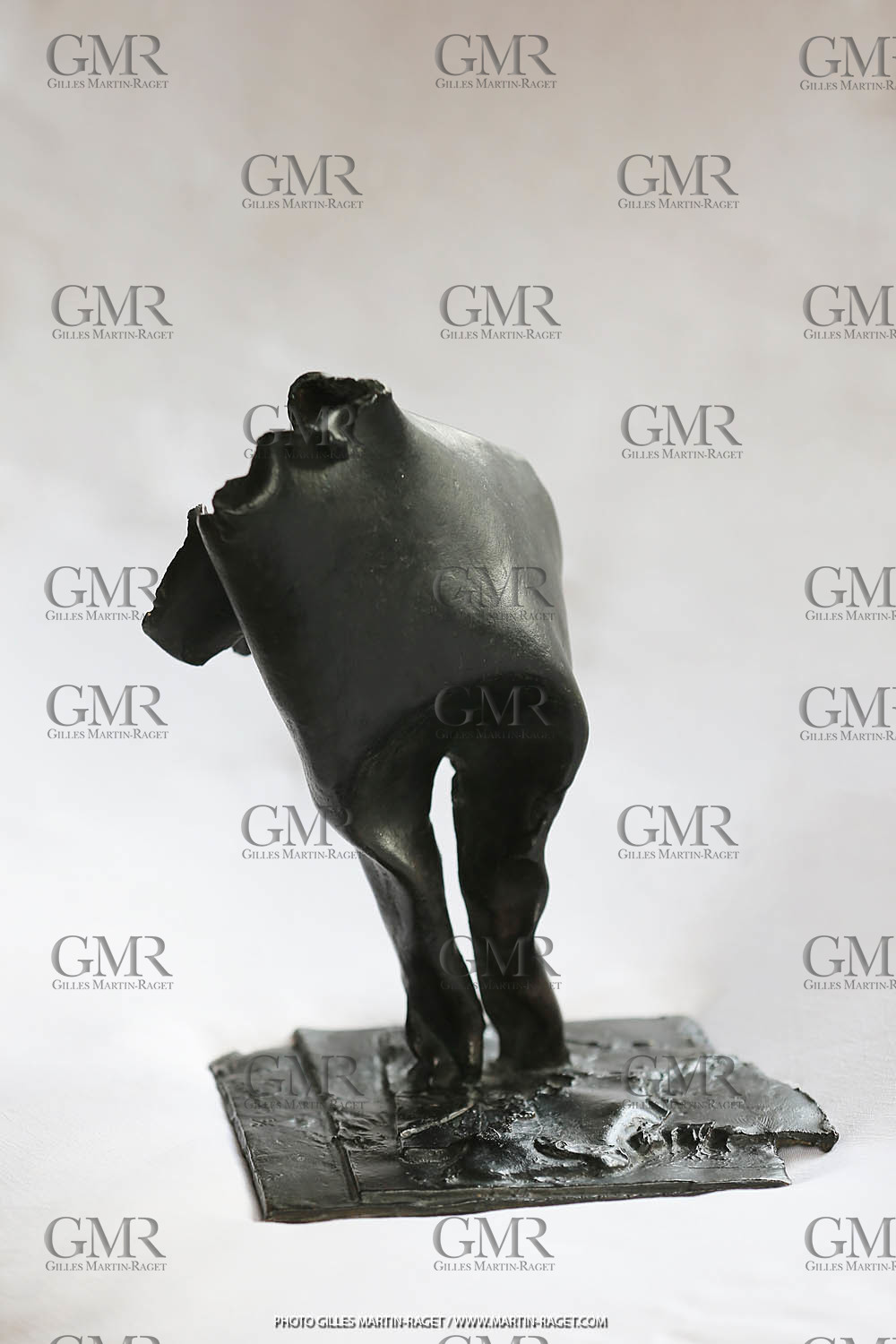 20 03 2016, St Rémy de Provence (FRA,13), Oeuvre de Germaine Richier, L'outre 1956, Bronze Patiné foncé, Numéroté 3 8, 28,5x24x19,5 cm, collection particulière