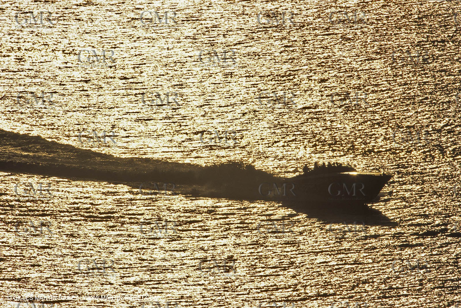 Motor boat running