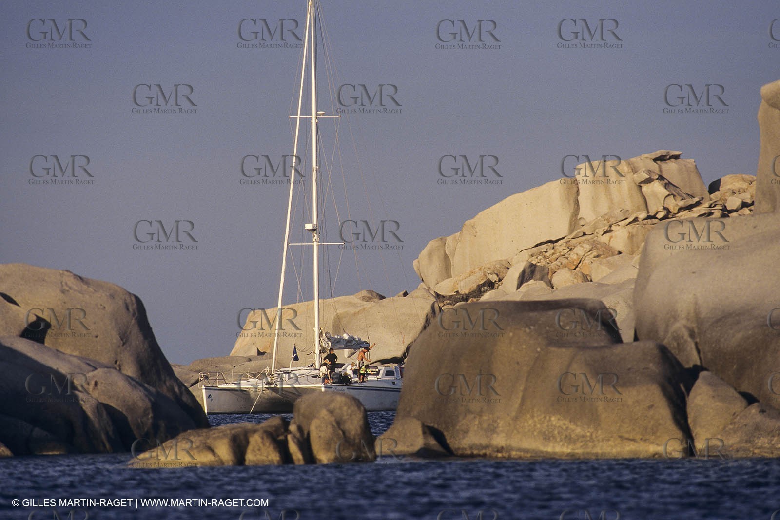 Sailing, cruising, multihull at the mooring