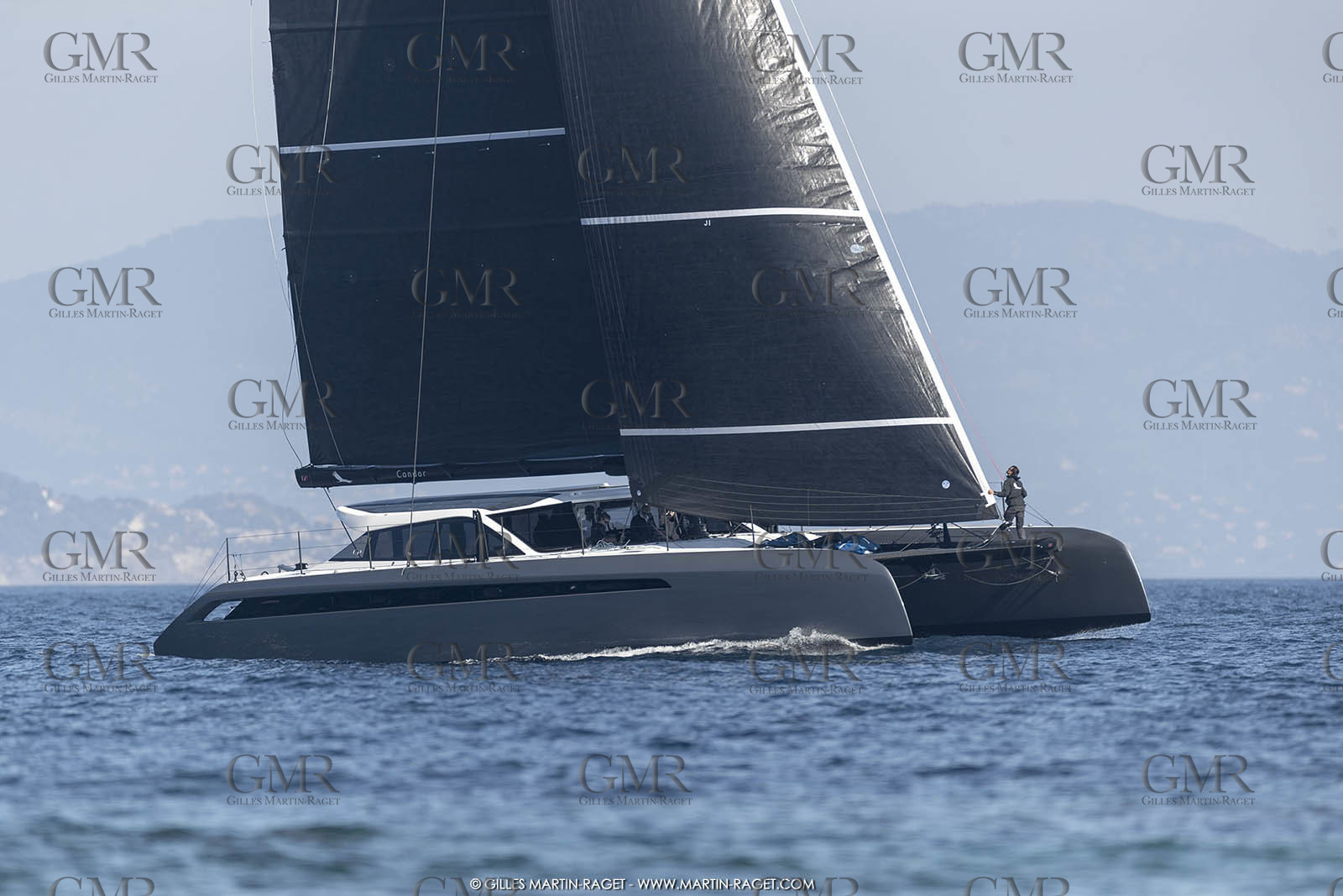 16 02 2019, Porquerolles (FRA,83), Gunboat 68 sail testing  3