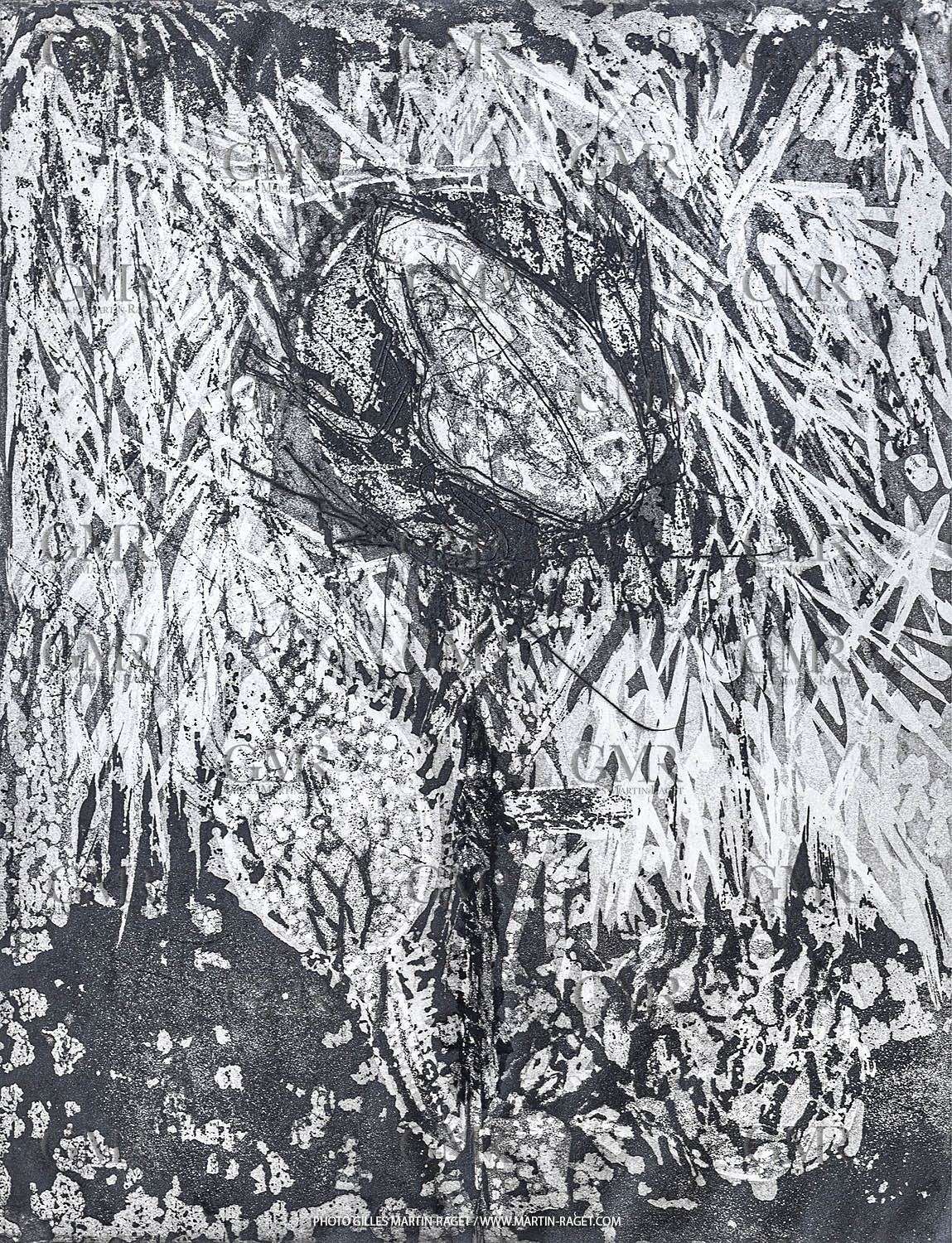 12 07 2020, St Rémy de Provence (FRA, 13) Oeuvre Germaine Richier, gravure