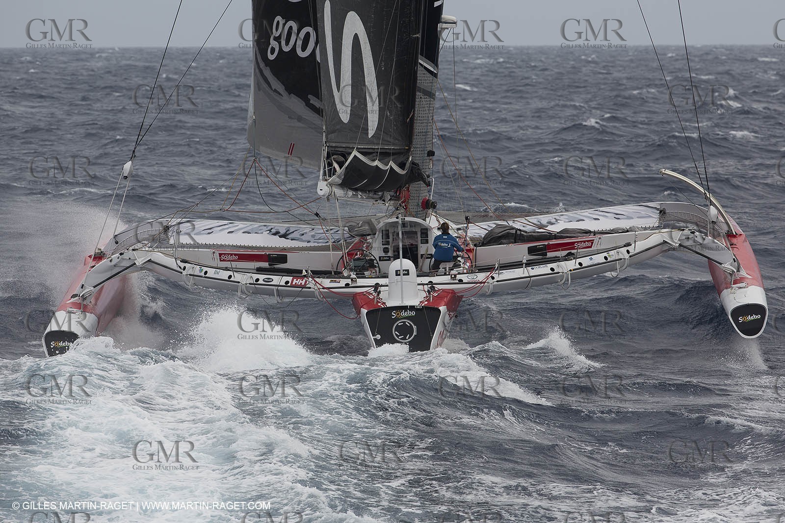 12 09 2012 - Marseille (FRA,13) - Trimaran Sodebo - Thomas Coville - Trans Mediterranée record attempt.