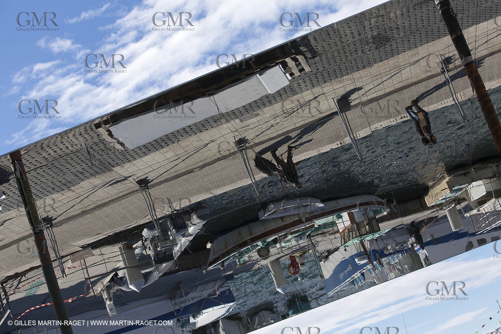 04 02 2013 - Marseille (FRA,13) - Vieux Port (historical port) refit - Works on the shadow maker