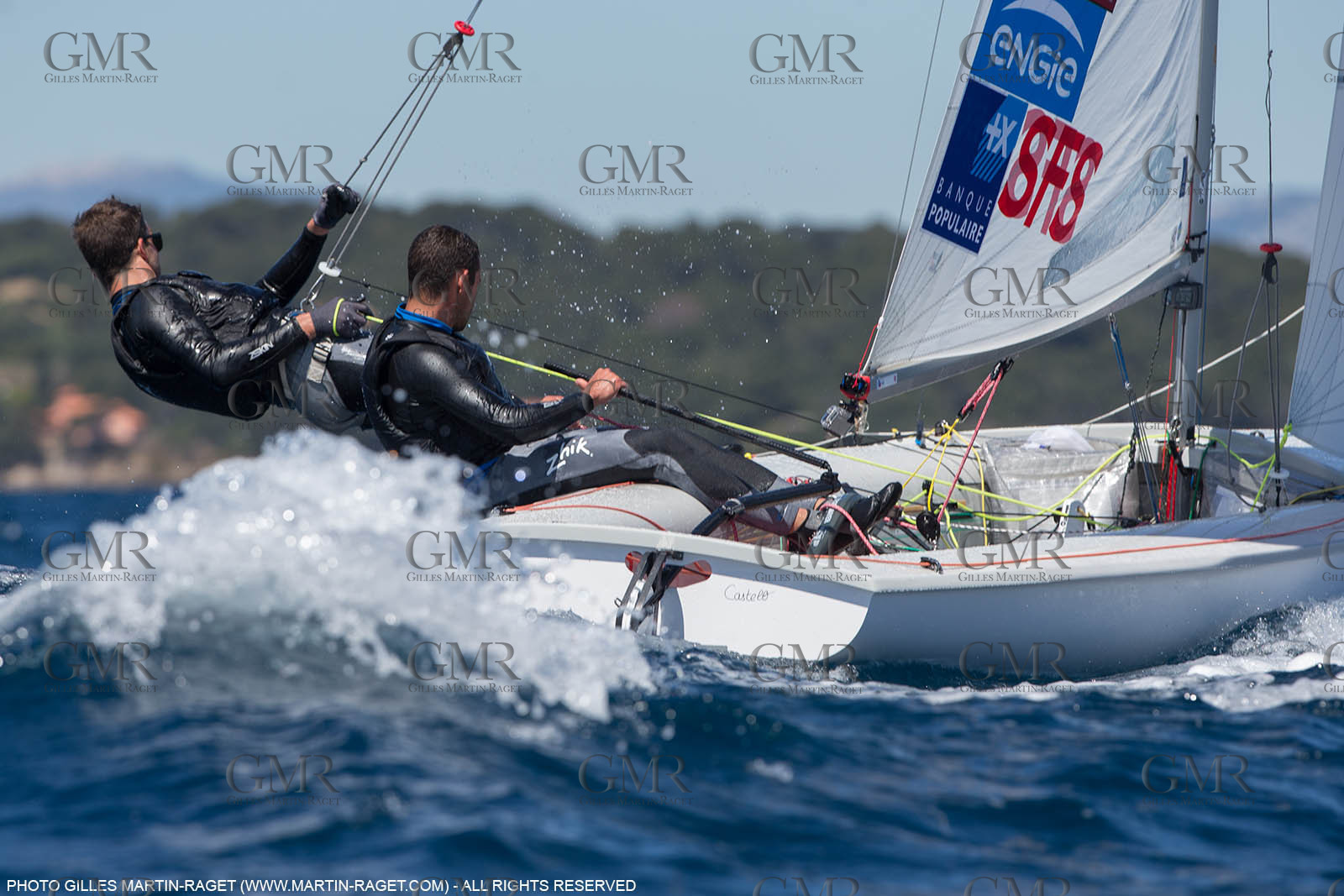 25 04 2016, Hyères (FRA,83), Jeux Olympiques Rio 2016, voile, 470, Sofian Bouvet   Jeremie Mion, SFS Voile