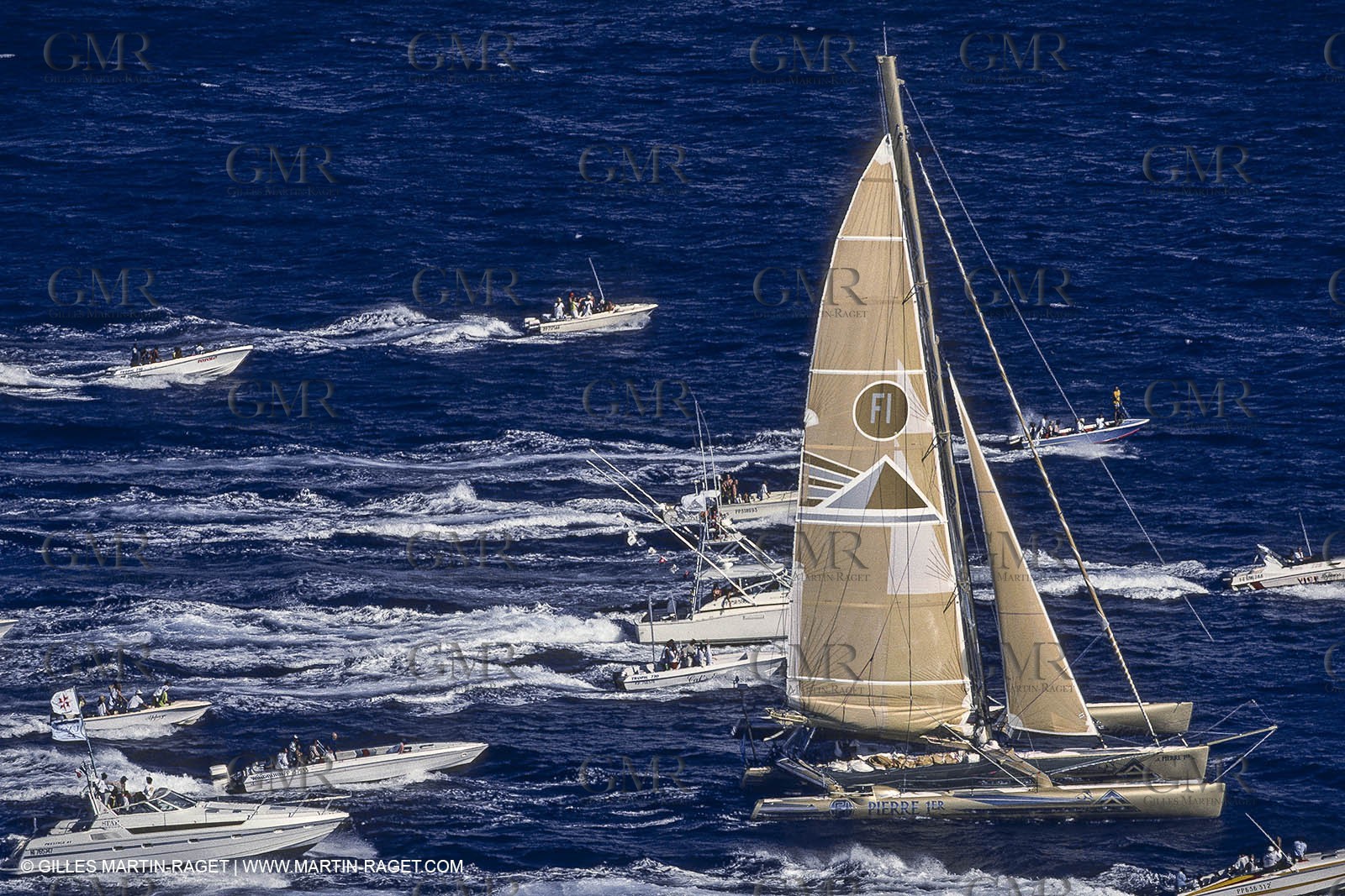 Sailing, Offshore Racing, Route du Rhum 1990, Groupe Pierre 1er, Florence Arthaud