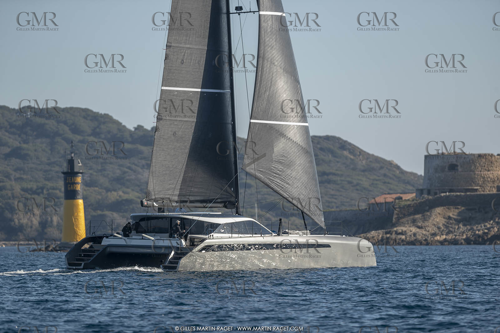 16 02 2019, Porquerolles (FRA,83), Gunboat 68 sail testing  3