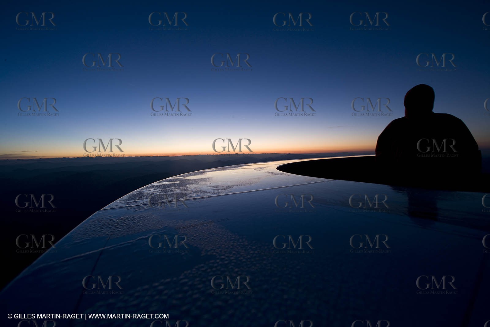 01 09 2007 - Mount Ventoux summit - view toward north and east with Haute Provence and south Alps (Oisans chain)