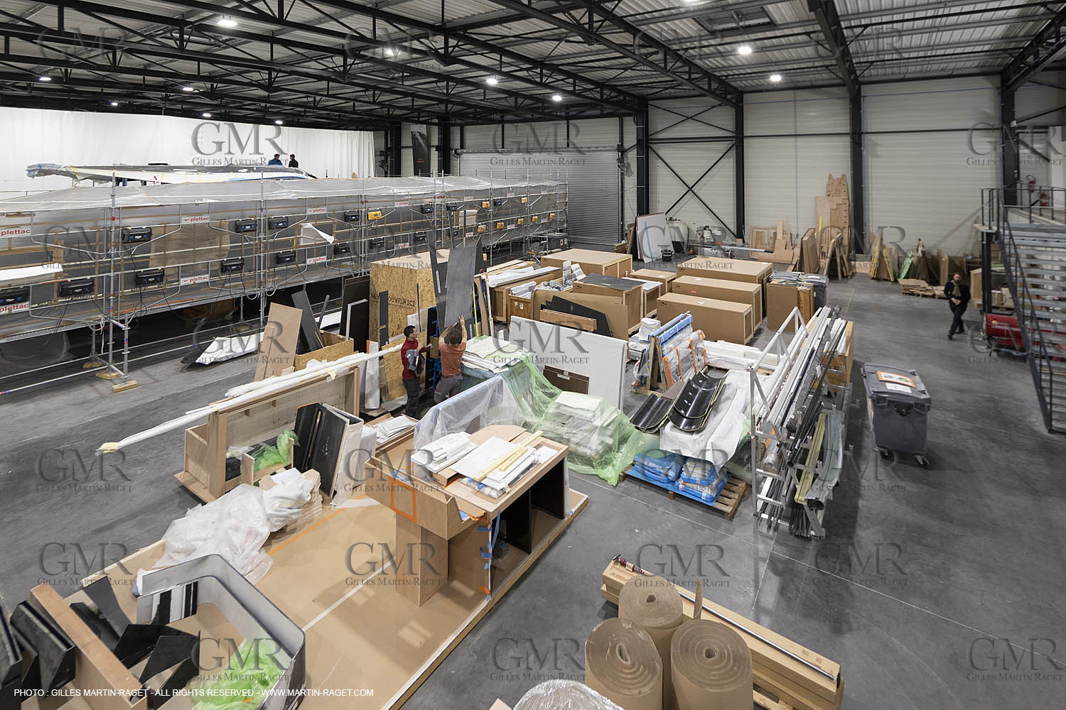 29 10 2018, La Grande Motte (FRA,30), Chantier Gunboat, construction du Gunboat 68