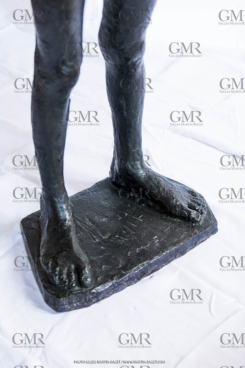 06 03 2016, Saint-Etienne du Grès (FRA,13), Oeuvre de Germaine Richier, Loretto I 1934, Bronze patiné foncé, Numéroté 4 6, fondeur Susse, Paris, 160 x 52 x 35 cm, Collection particulière