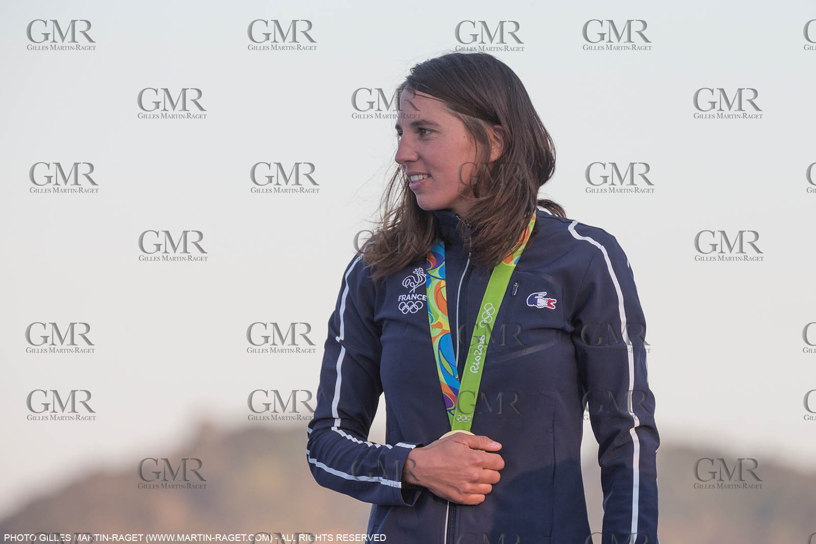 14 08 2016, Rio de Janeiro (BRA), 2016 Olympic Games, Sailing, RSX Women medal ceremony, Charline Picon (FRA)