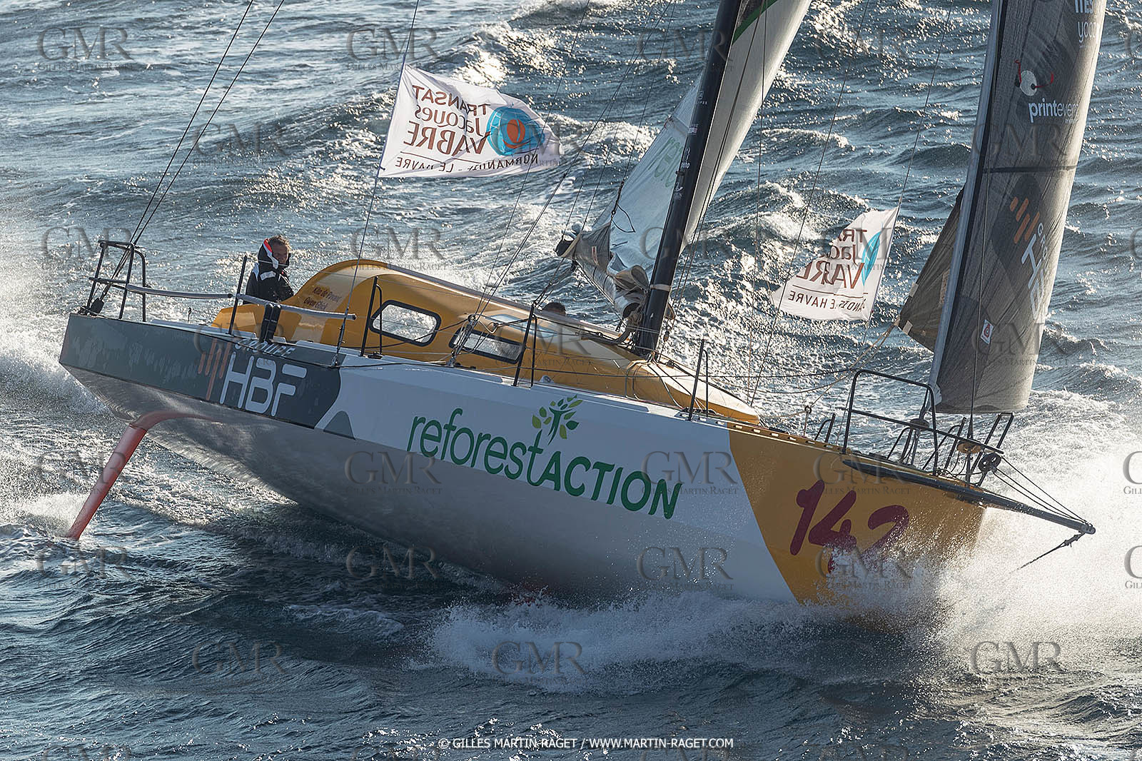 27 08 2021, Marseille (FRA), Transat Jacques Vabre 2021, Class 40, HBF-Reforest'Action (Kito de Pavant, Gwen Gbick)