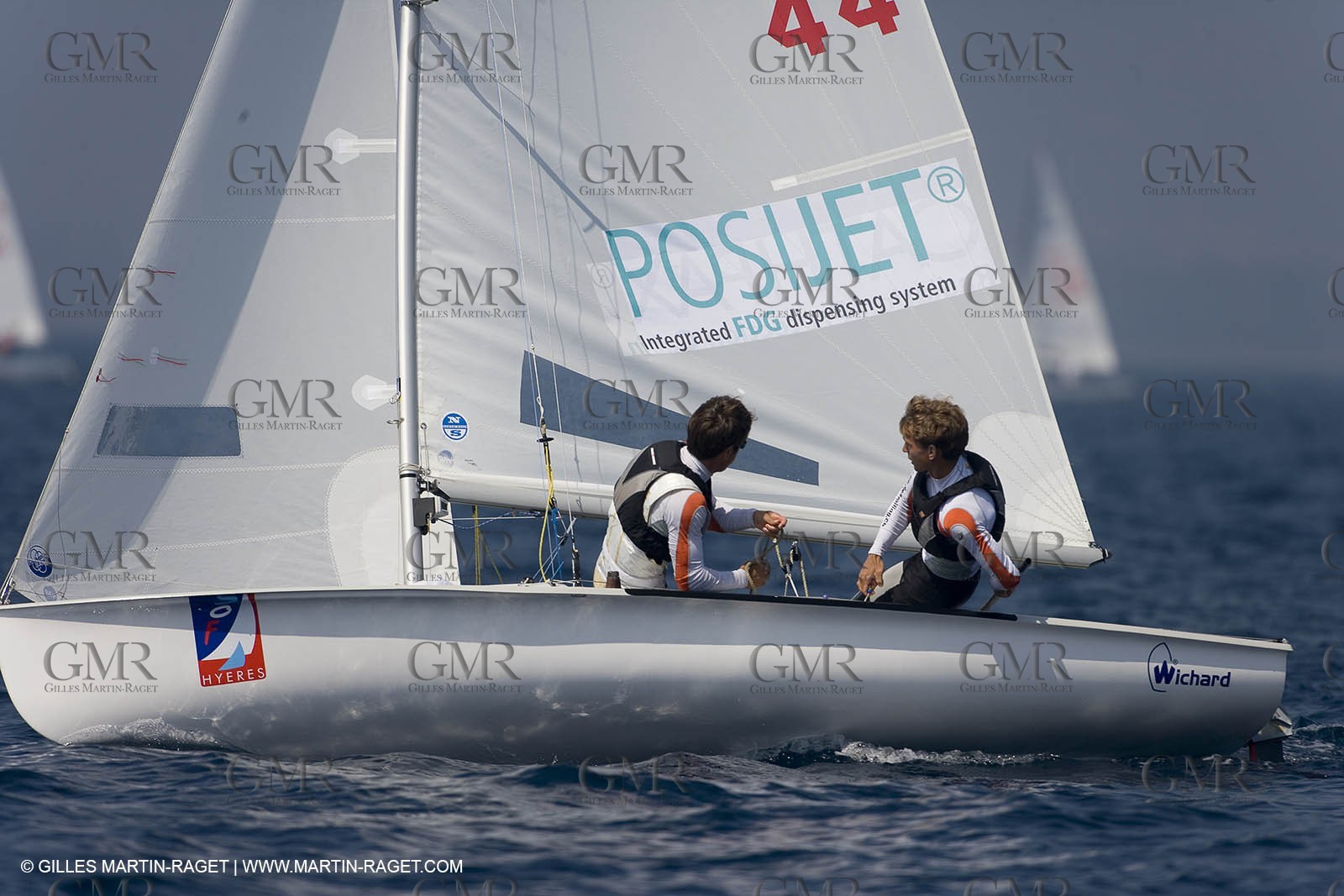 22 04 2007 - 2007 Semaine Olympique Française - Hyères (South of France) - Day 1 - Team France - 470 Homme - Leboucher Pierre   Garos Vincent