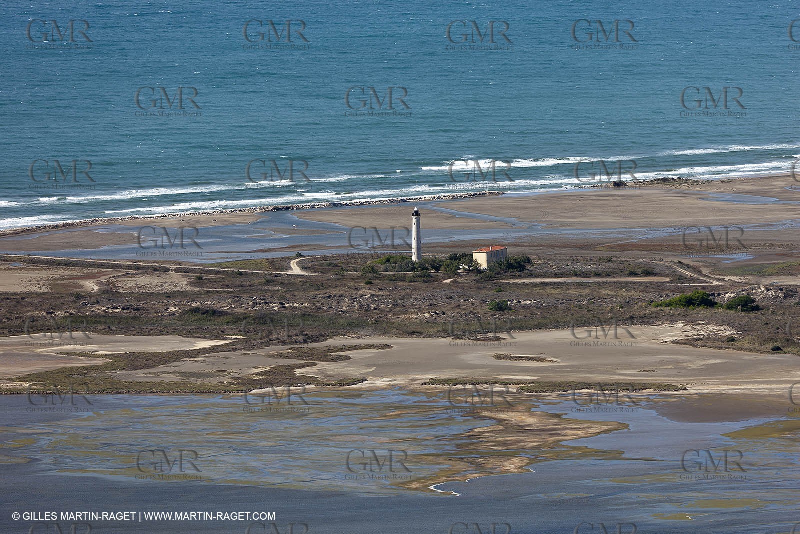 25 09 2010 - Aerial Camargphotos of the coastline from Marseille to La Grande Motte via the Camargue - Phare de Beauduc