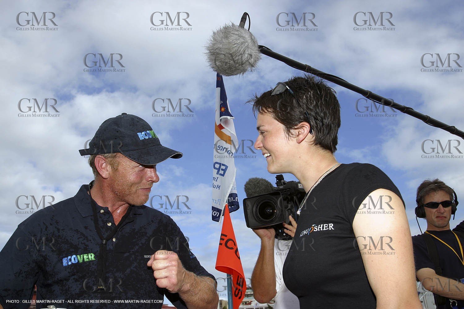 Imoca Class - 2002 Route du Rhum  - Mike Golding - Ecover - arrival in Guadeloupe
