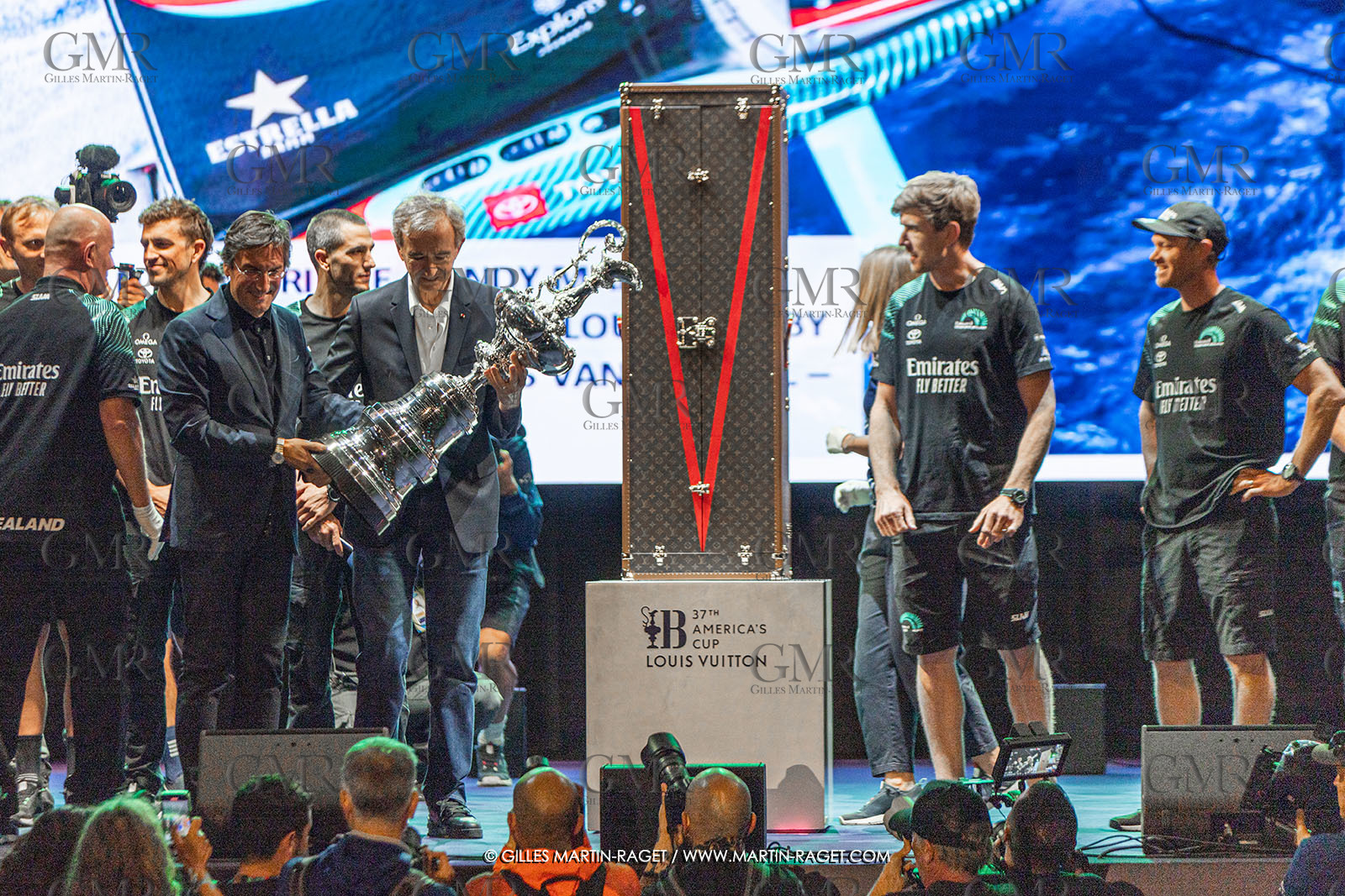 19 10 2024, Barcelona (ESP), Louis Vuitton 37th America's Cup, Final Match, Race Day 6 , Prizegiving