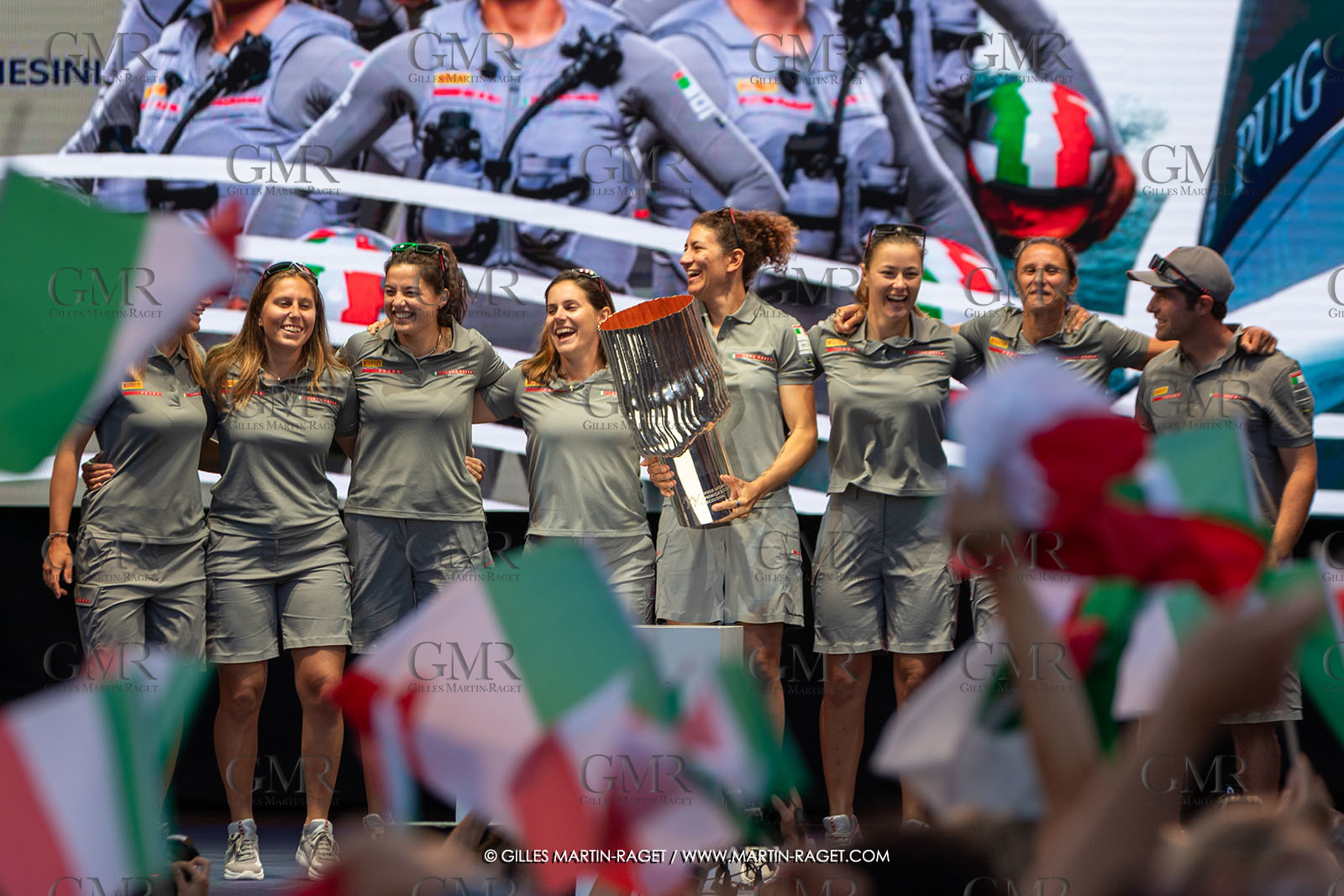 13 10 2024, Barcelona (ESP), Louis Vuitton 37th America's Cup, Final Match, Race Day 2, Puig Women America's Cup Prizegving