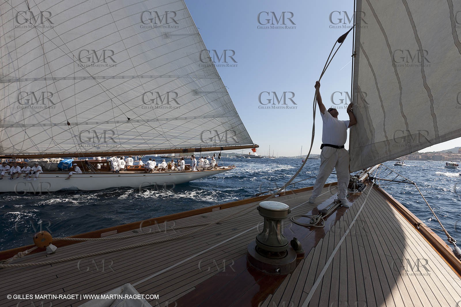01 10 2011 - Saint Tropez (FRA,13) - Voiles de Saint Tropez 2011 - Classic Yachts Classiques - D7 - Onboard Mariquita