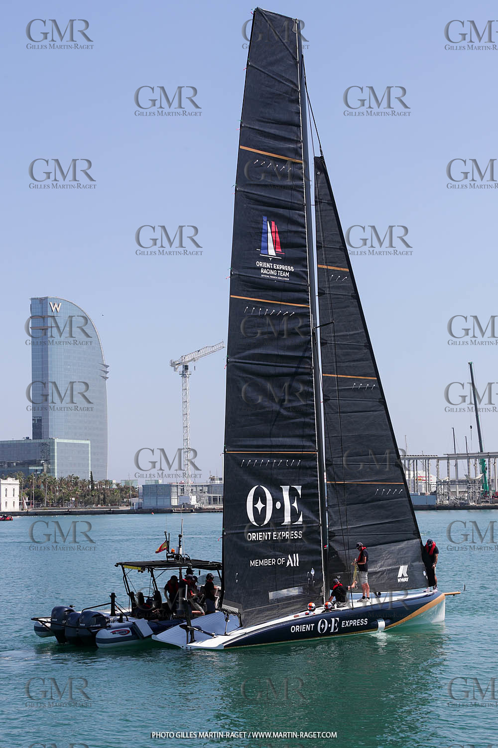 22 08 2023, Barcelona (ESP), 37th America's Cup, Orient Express Racing Team, AC 40 first training