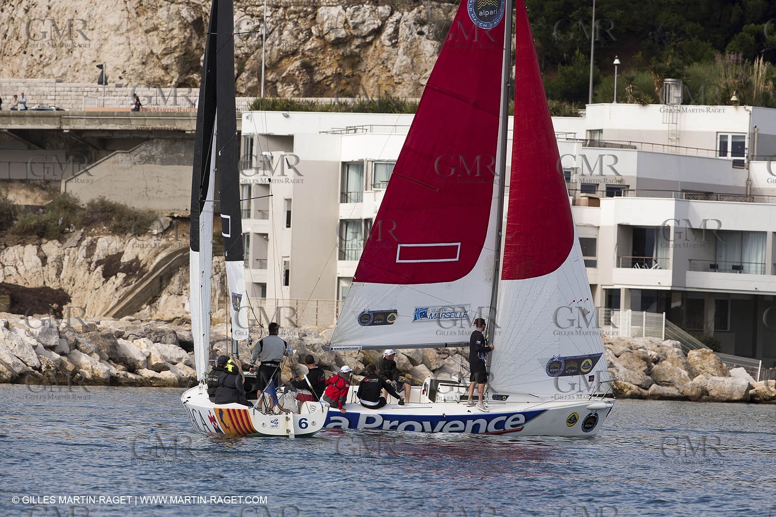 29 09 2012 - Marseille (FRA,13) - Alpari World Match Race Tour - Match Race France 2012 - Day 5 - Final Ian Williams (GBR) Vs William Tiller (NZL)
