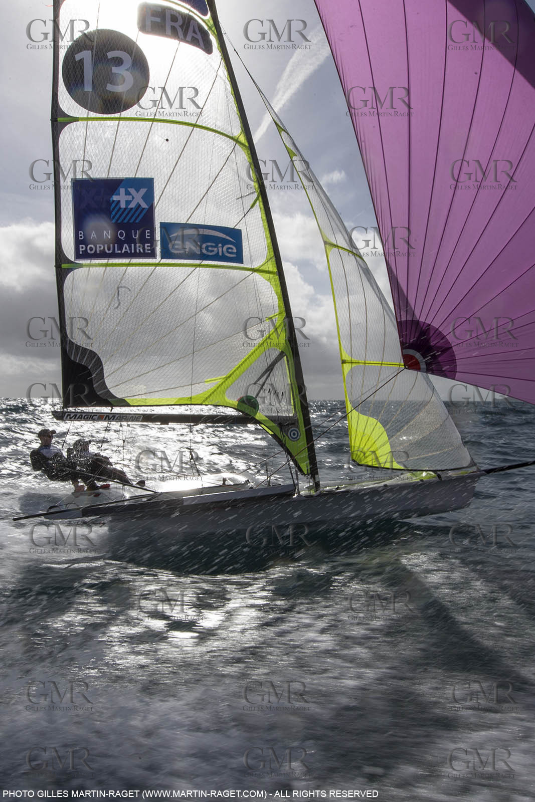 04 03 2016, Marseille (FRA,13), Olympic Sailing, 49er, french representatives Julien D'Ortoli Noë Delpech training