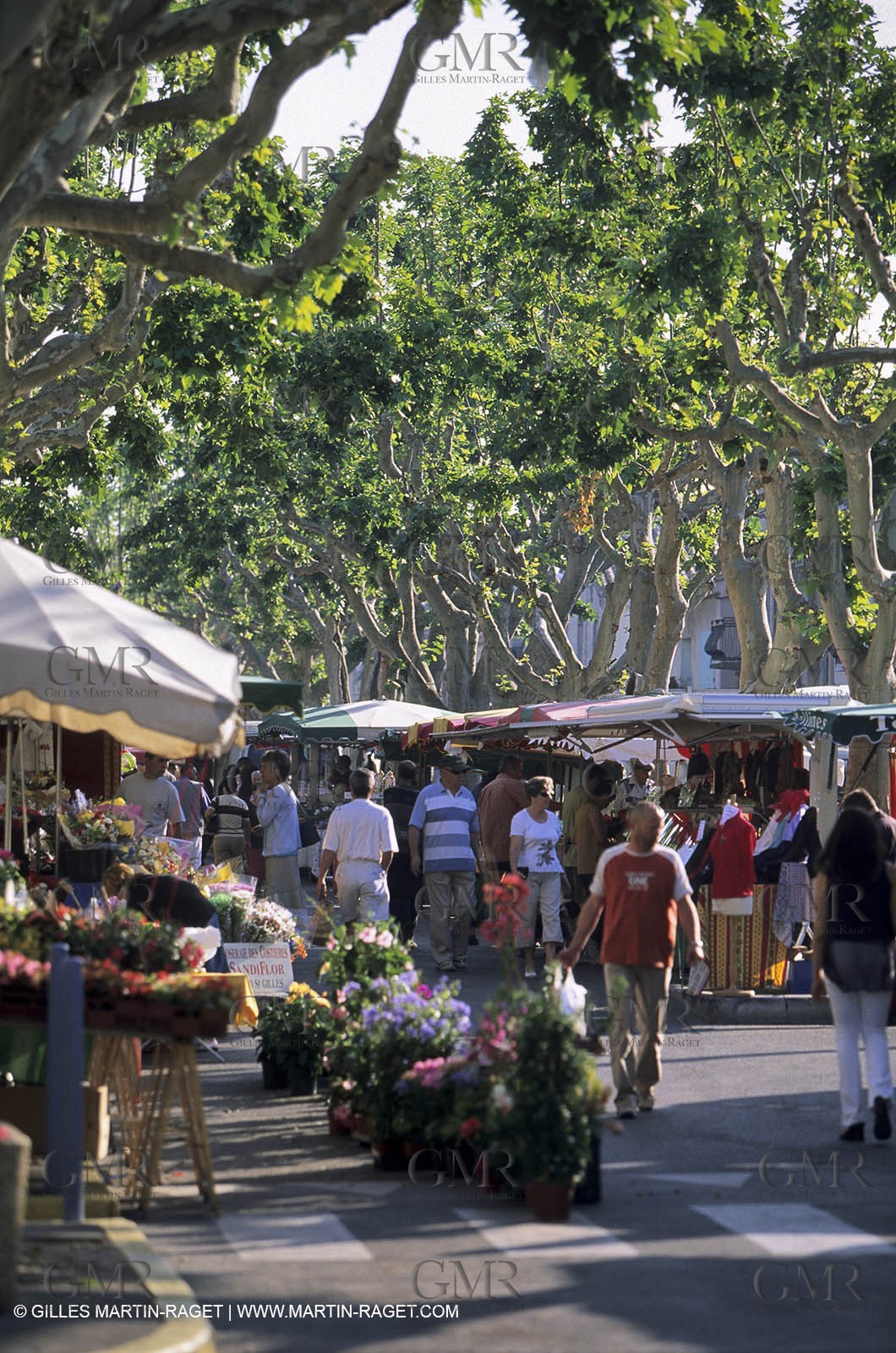 Saturday morning market in Saint Gilles (Gard)