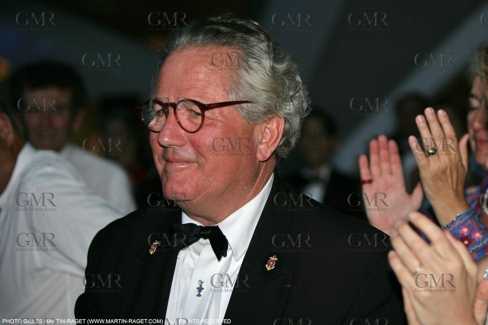 2' 06 2007-Valencia (Spain)- 32nd America's Cup - Final Match - Day 2 - Laurie Davidson and Bruno Troublé induction in America's Cup Hall of Fame