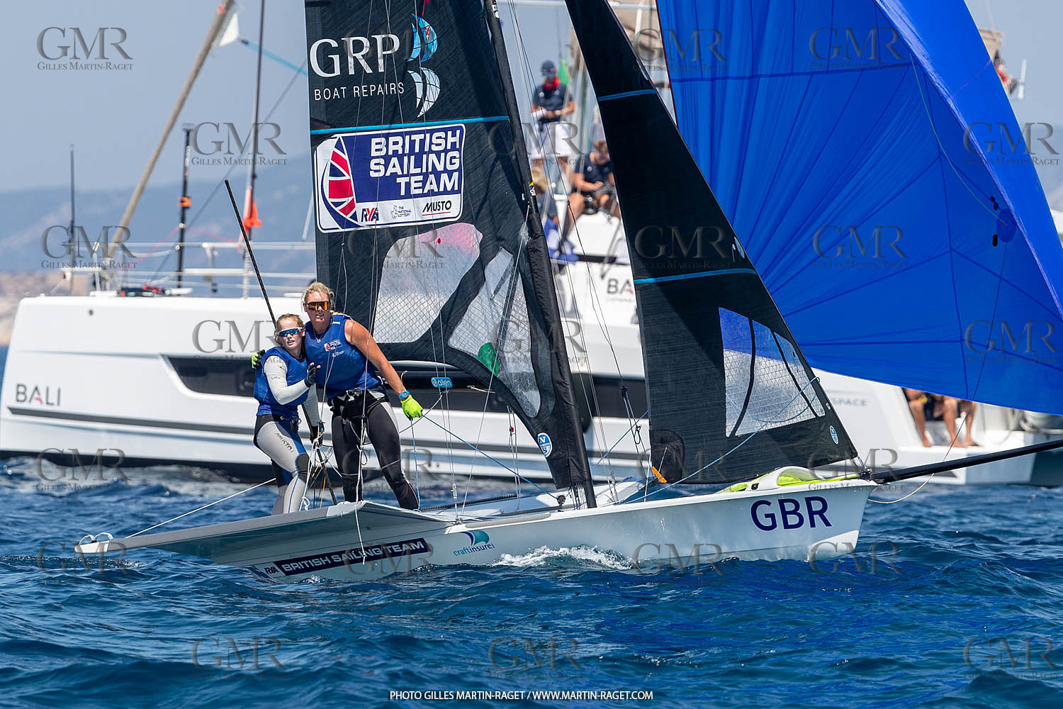 16 07 2023, Marseille, (FRA), Paris 2024 Olympic Games 2024 Sailing Test Event, Day 8, Medal race 49er FX