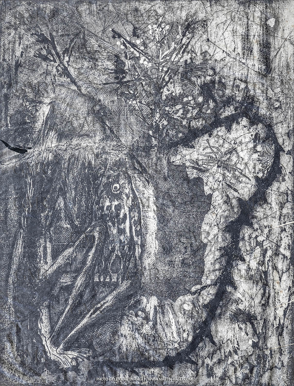 12 07 2020, St Rémy de Provence (FRA, 13) Oeuvre Germaine Richier, gravure