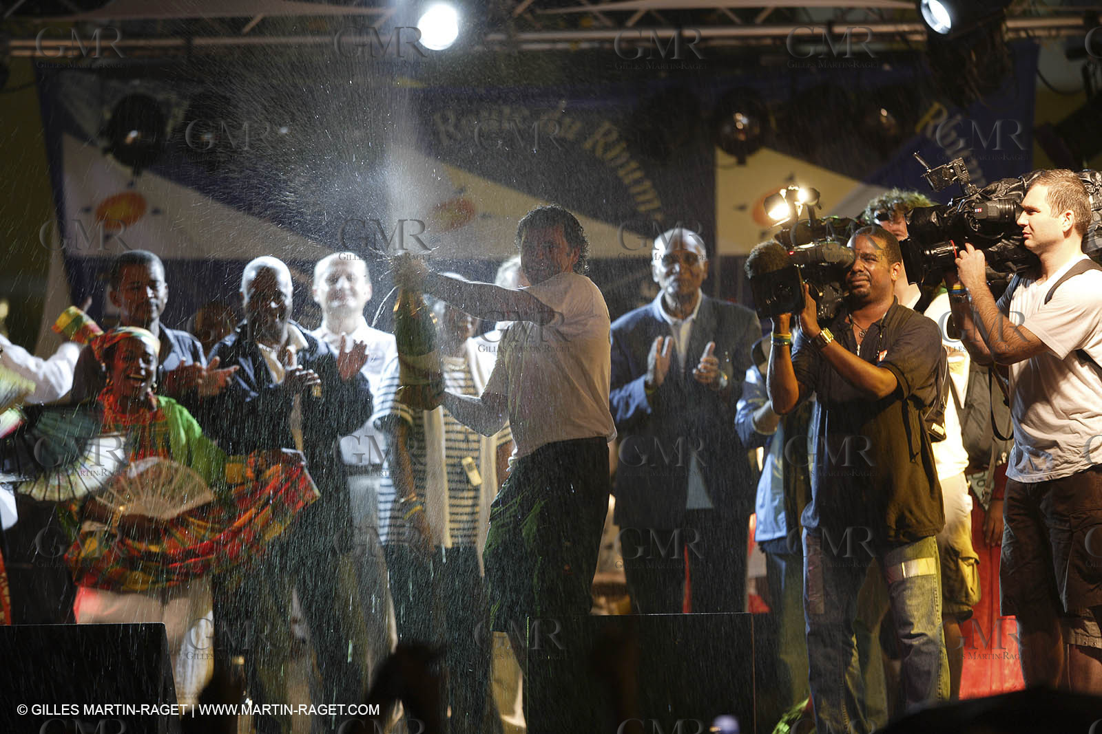 05 11 2006 - Pointe à Pitre Guadelupe (FRA) - Route du Rhum 2006 arrival - overall winner Lionel Lemonchois (Gitana 11)