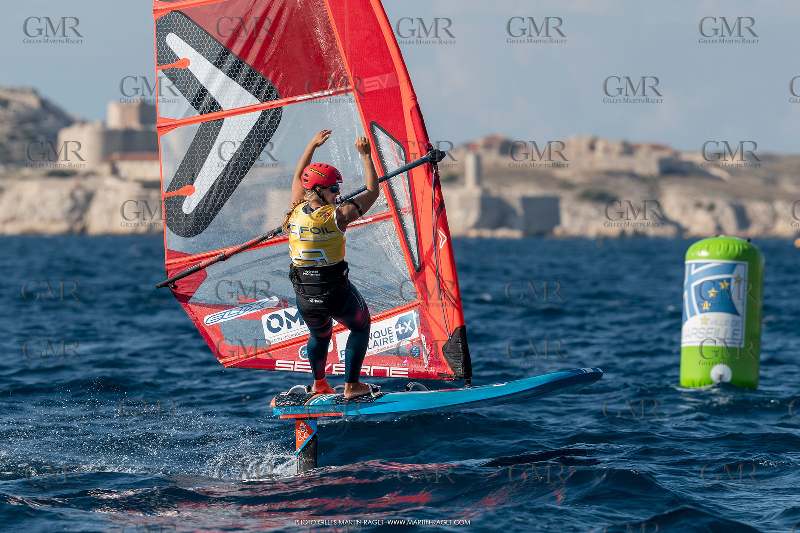 28 10 2021, Marseille, FRA, IQfoil European Championship organised by Club La Pelle, Medal races, Hélène Noesmen, world and european IQfoil 2021 female champion