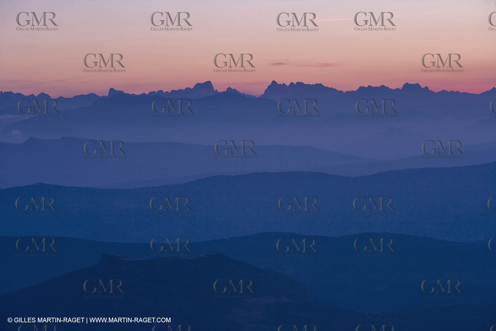 01 09 2007 - Mount Ventoux summit - view toward north and east with Haute Provence and south Alps (Oisans chain)