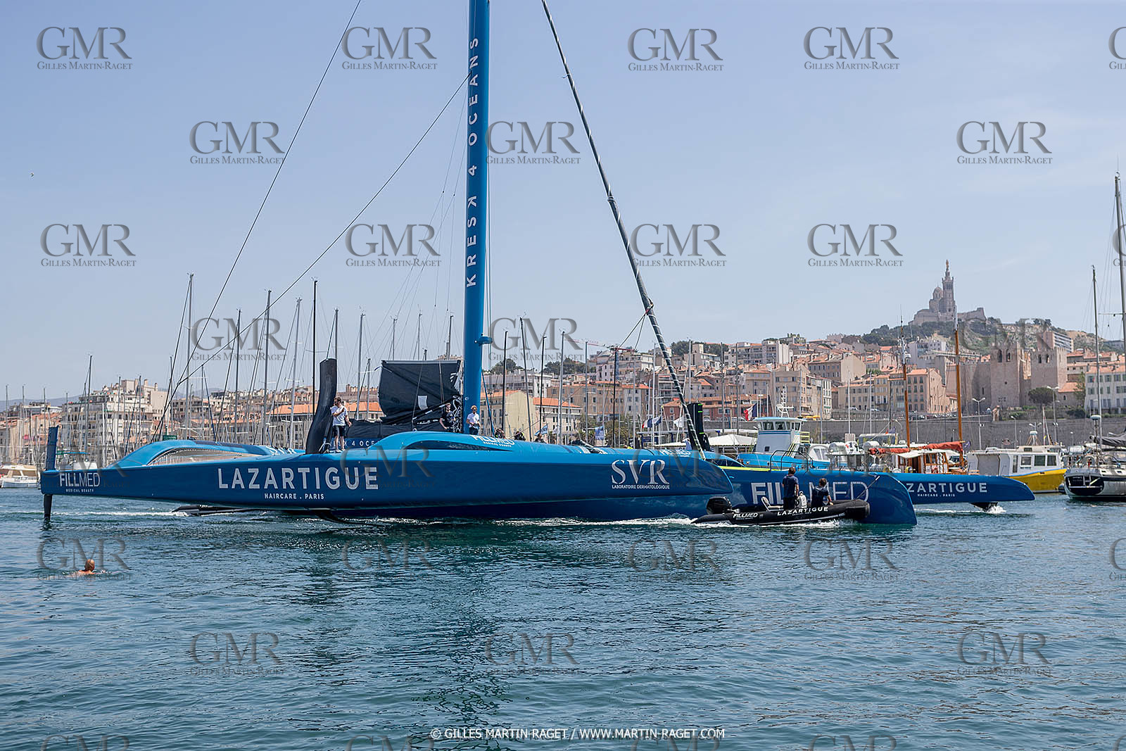 18 05 2022, Marseille (FRA), APremière navigation du trimaran Ultim SVR LAZARTIGUE à Marseille
