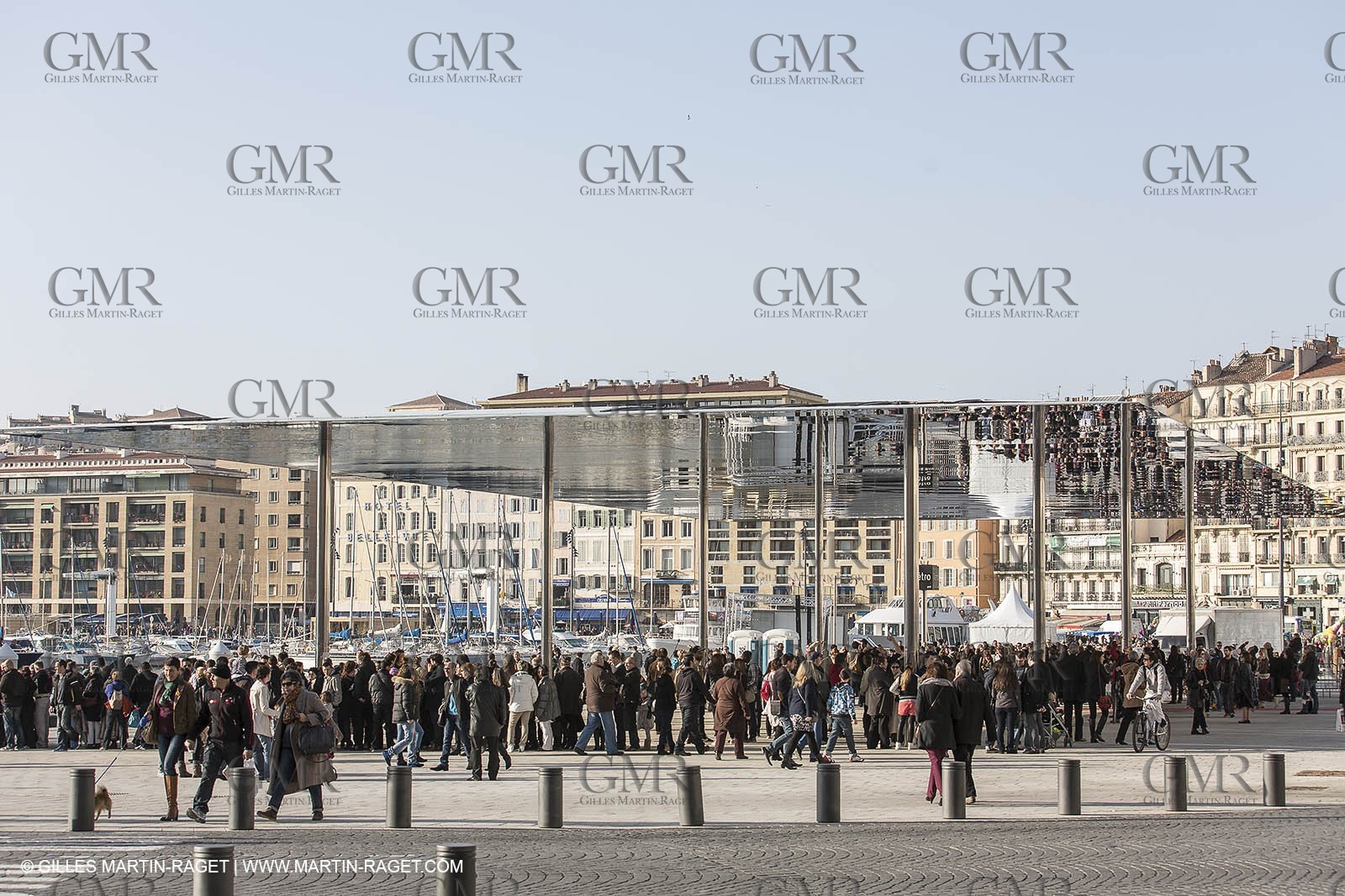 02 02 2013,  Marseille, FRA, 13, Inauguration de l'ombrière et du Vieux Port semi-piétonnier