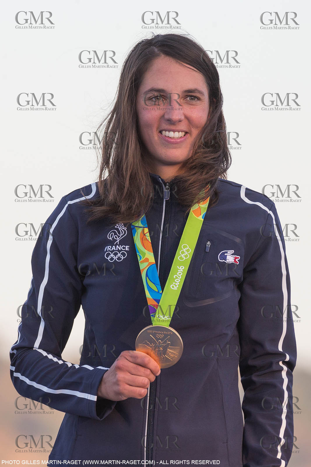 14 08 2016, Rio de Janeiro (BRA), 2016 Olympic Games, Sailing, RSX Women medal ceremony, Charline Picon (FRA)