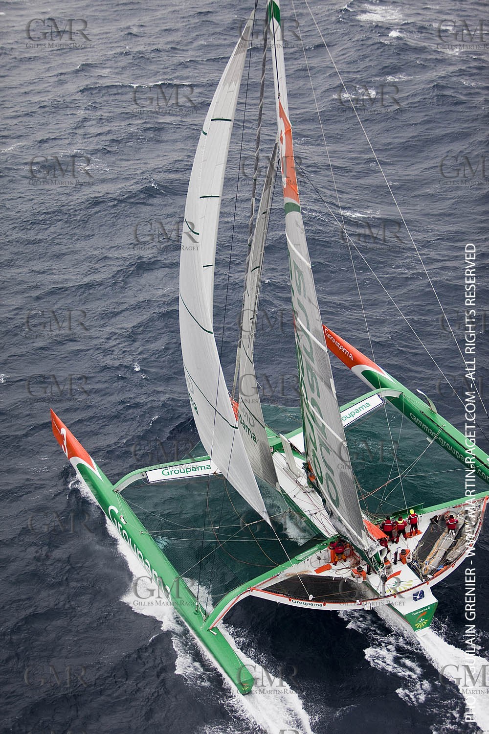 05 14 09 - Marseilles - Mediterranean Record - Groupama 3 - Franck Cammas - G Class - Start from Marseilles to Carthage (Tunisia)