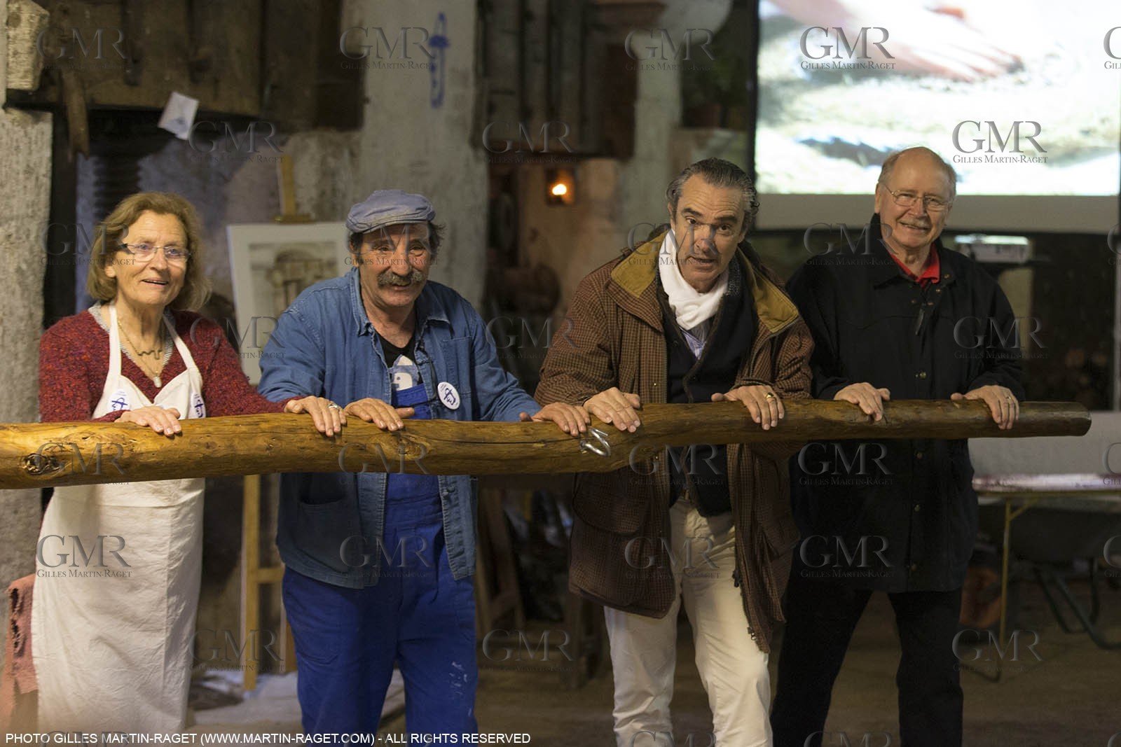 14 11 2015, Saint-Etienne du Grès (FRA,13), traditional making of olive oil at La Croix mill