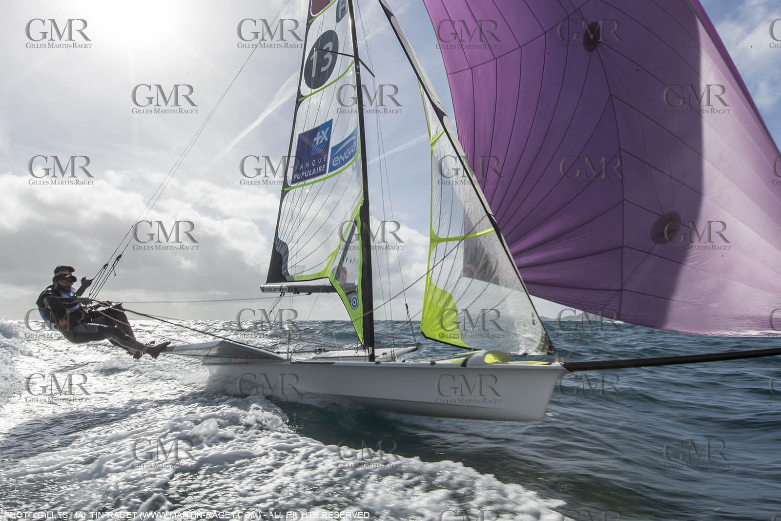 04 03 2016, Marseille (FRA,13), Olympic Sailing, 49er, french representatives Julien D'Ortoli Noë Delpech training