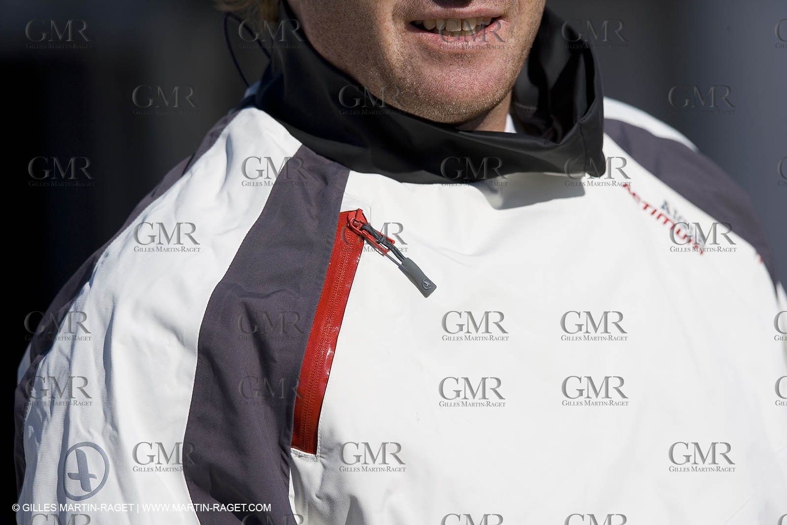 28 09 2007 - Marseille (FRA, 13) - Aigle Marine weather clothing showed in action by salors Marc Emig et Luce Molinier