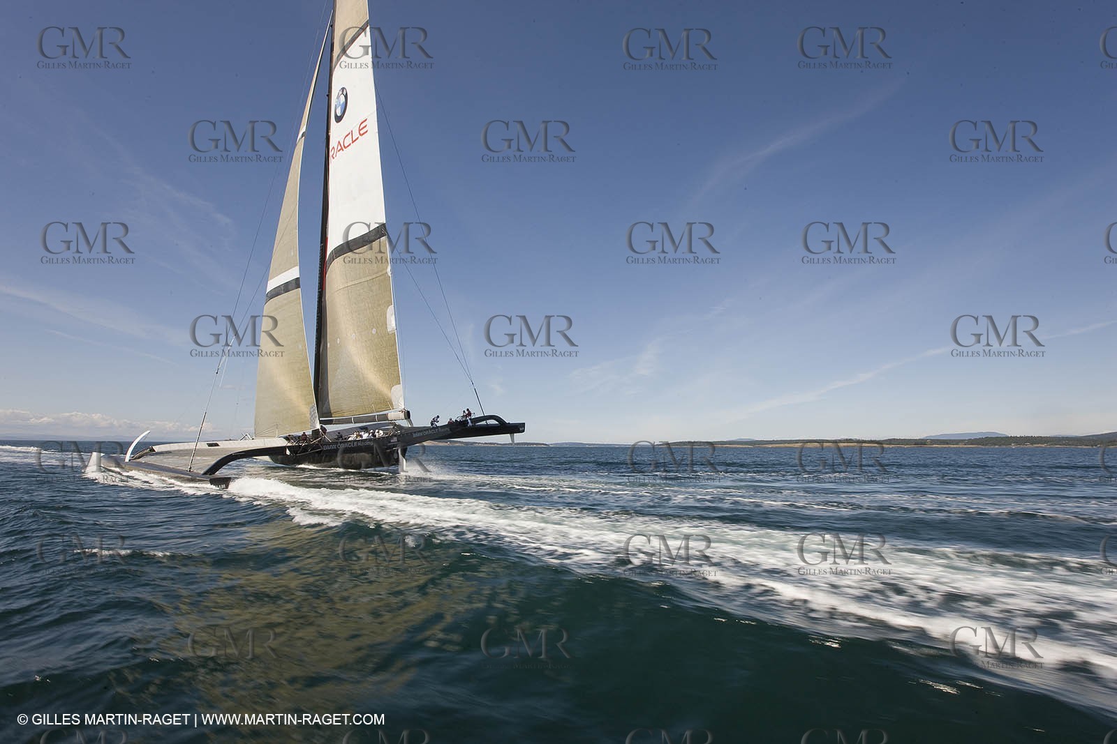 04 09 2008 - Anacortes (WA, USA) - America's Cup - BMW ORACLE Racing - 90 ft trimaran sea trials - Day 3