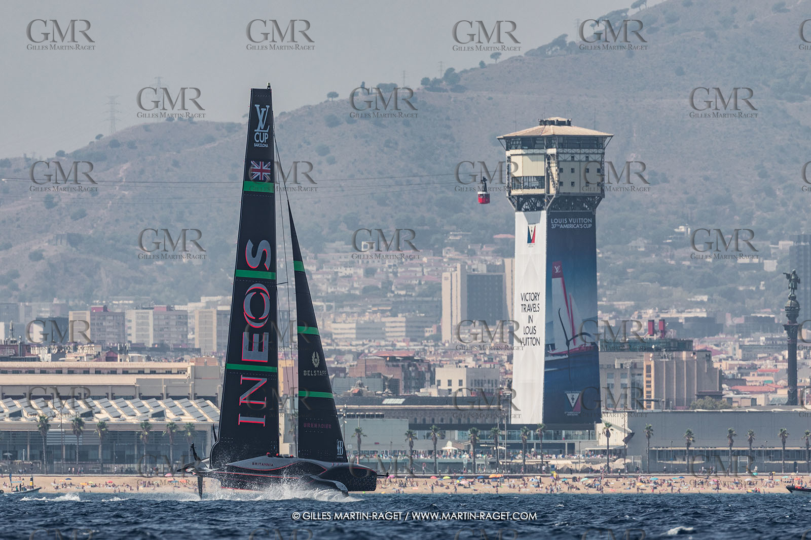 24 08 2024, Barcelona (ESP), Louis Vuitton 37th America's Cup, Louis Vuitton Prelilinary Regatta, Race Day 3