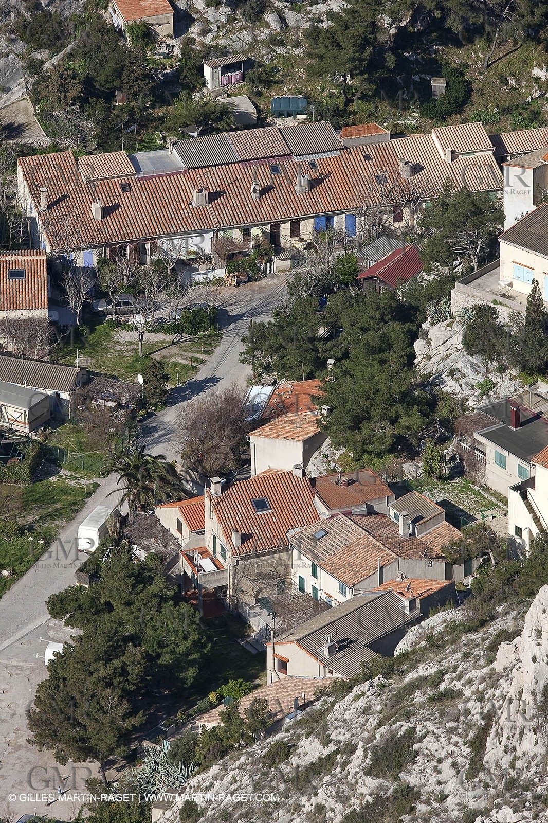 11 03 2009 - Marseille (FRA, 13) - Les Calanques- Calanque de Morgiou as seen from Crêt St Michel belvedere