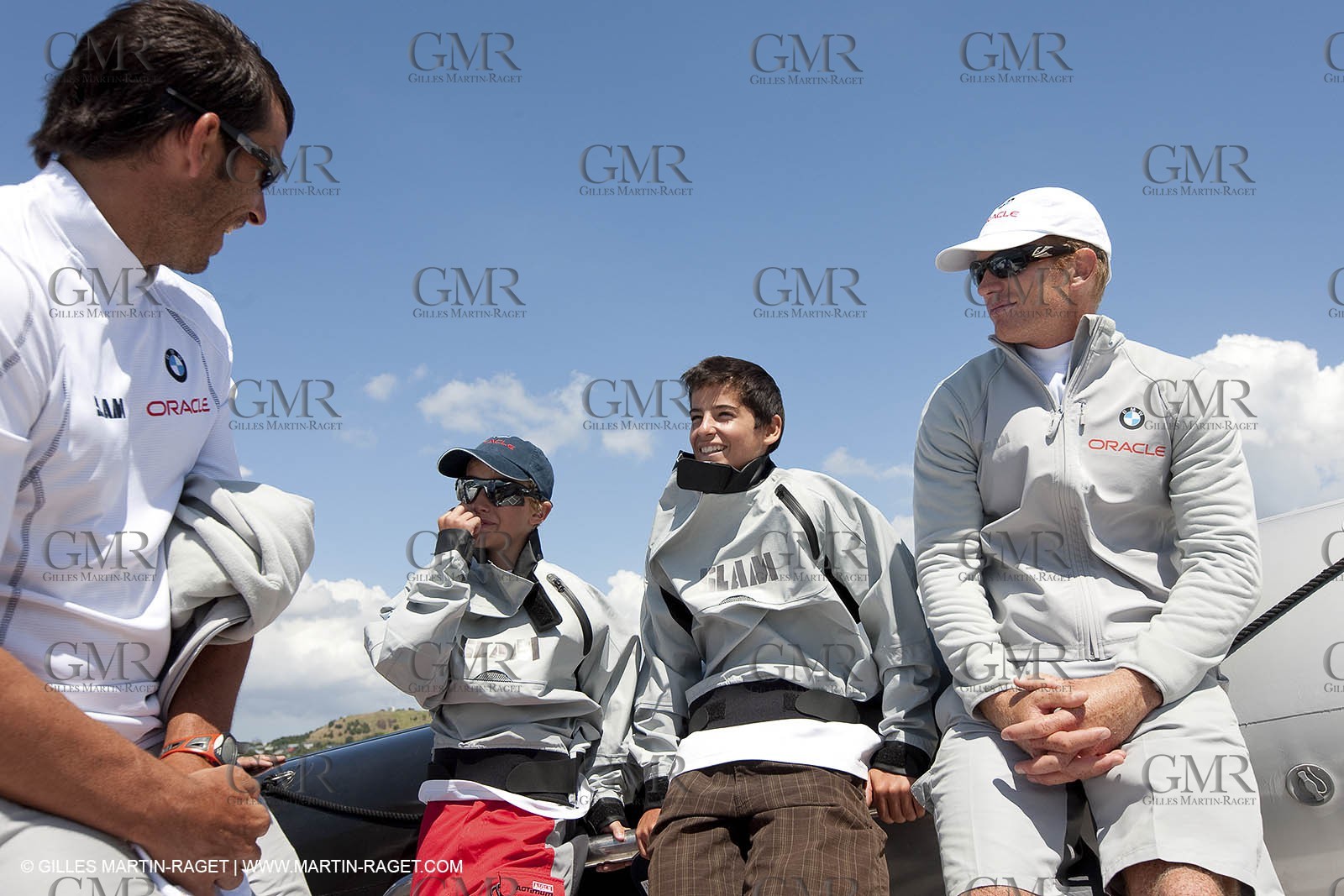 23 01 2009 - Auckland (NZL) -  Louis Vuitton Pacific Series - BMW ORACLE Racing-Tuning up onboard Emirates Team New Zealand yacht