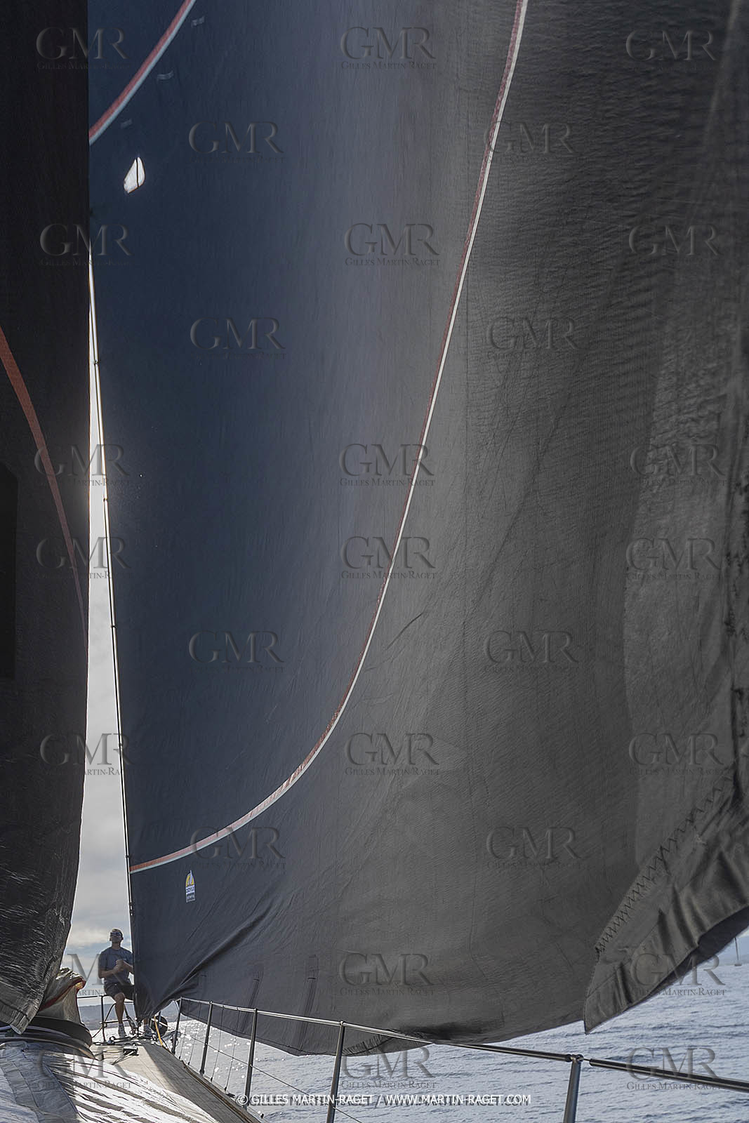 03 10 2022, Saint-Tropez (FRA,83), Voiles de Saint-Tropez 2022,  entraînement des maxis, A bord de Sipirit of Malouen X