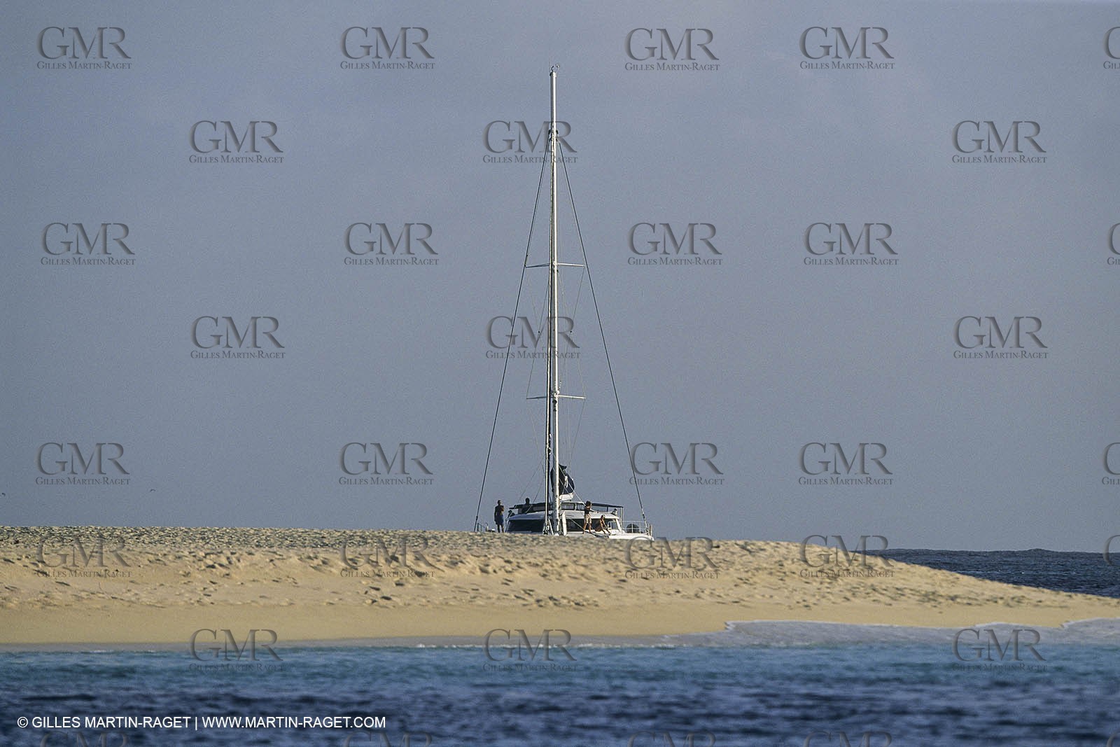 Sailing, cruising, multihull at the mooring