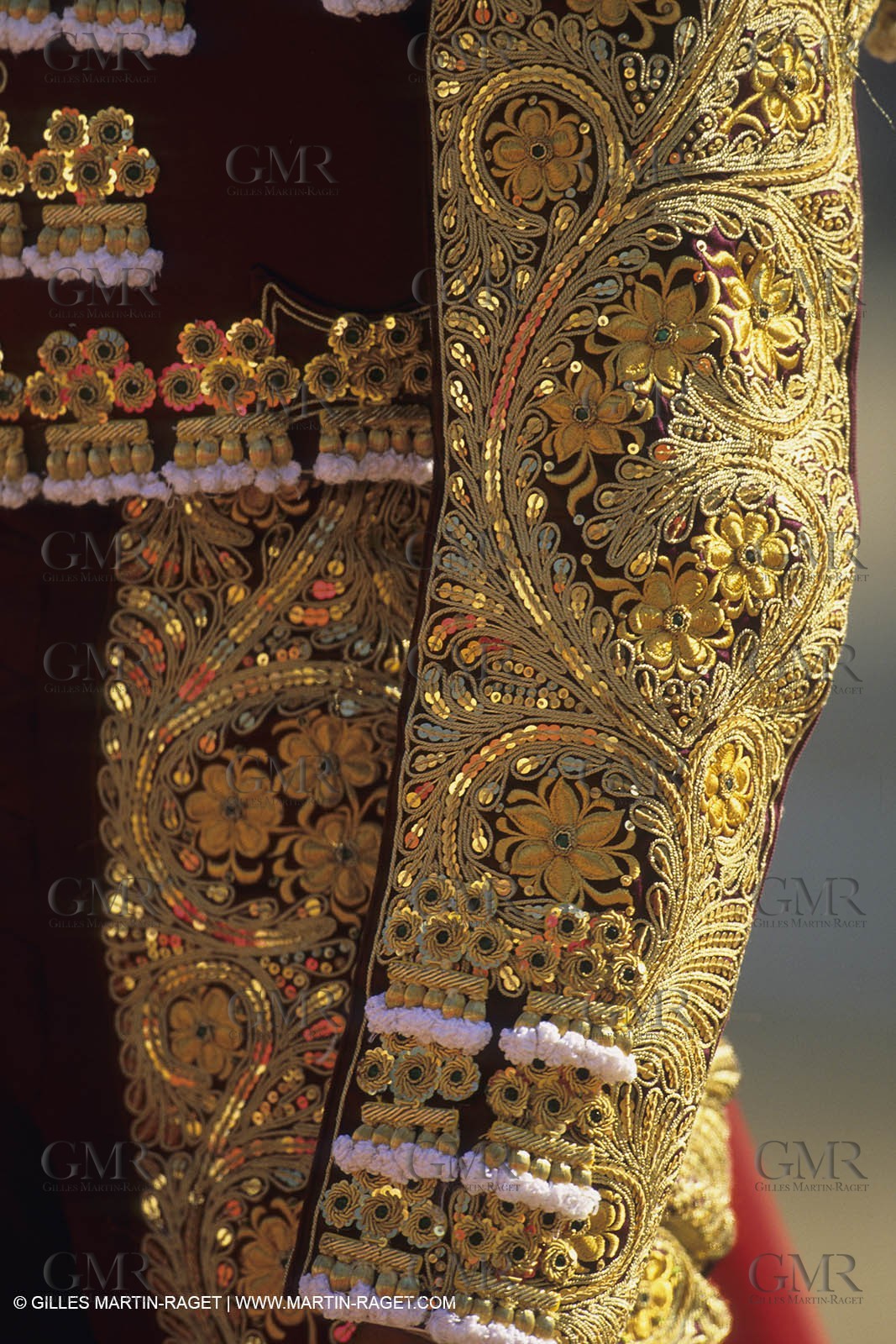 France, Provence, Traditions, Tauromachie, bull fights, détail costumes, habit de lumière